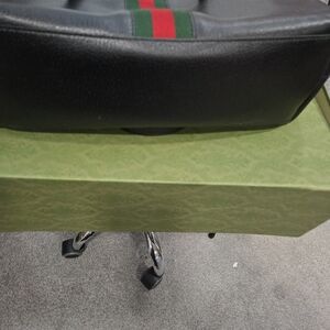 Gucci Black Tote with Red and Green Stripes